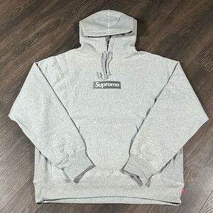 Supreme Heather Gray Pullover Hoodie